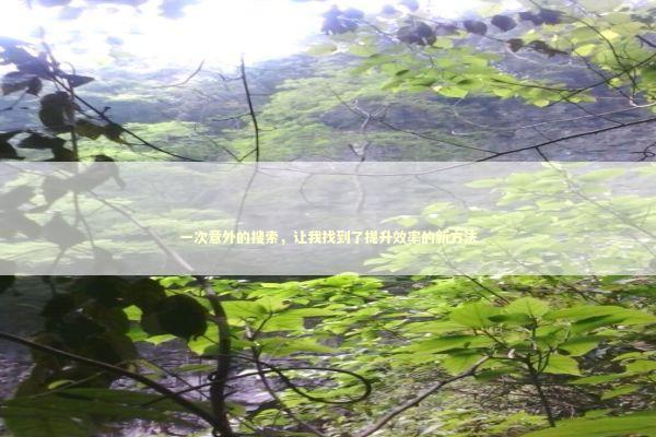 一次意外的搜索，让我找到了提升效率的新方法